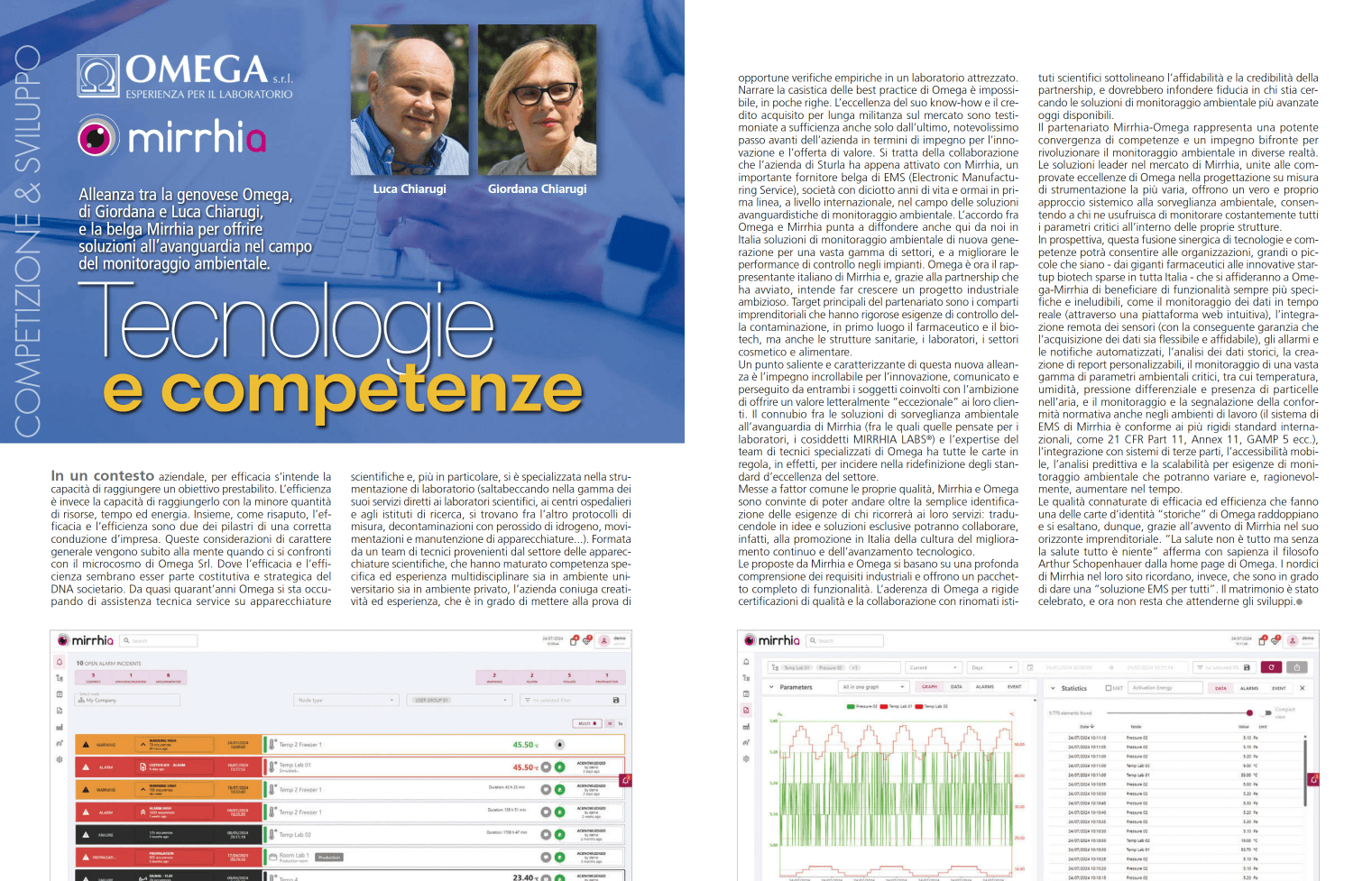 Omega Mirrhia Article in Genova Impresa